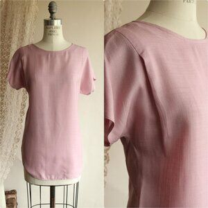Vintage 1980s Blouse, Campus Casuals Pink Woven Top
